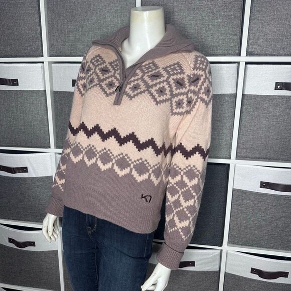 Kari Traa Agnes Knit 1/4 Zip Wool Blend Sweater Size Medium - Picture 12 of 12